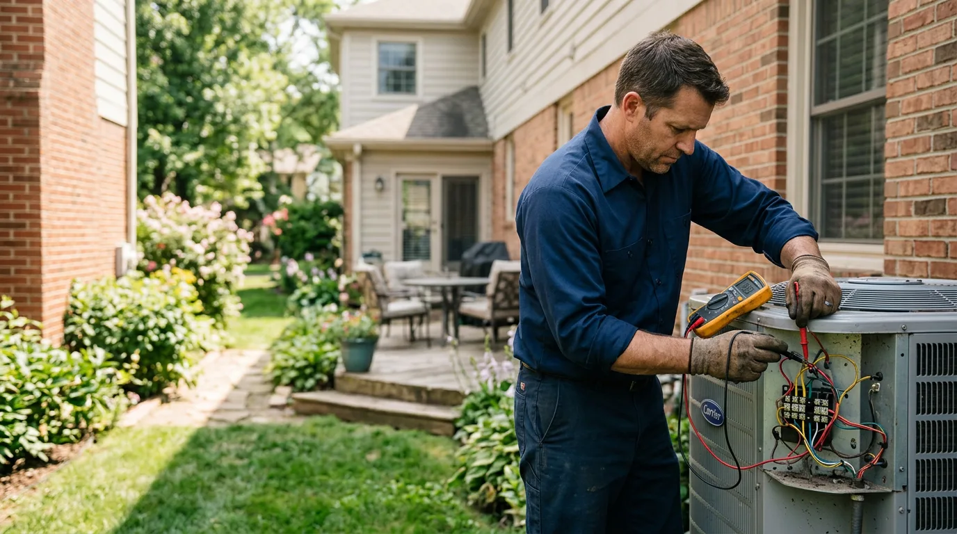 HVAC technician working near Thorp, WI